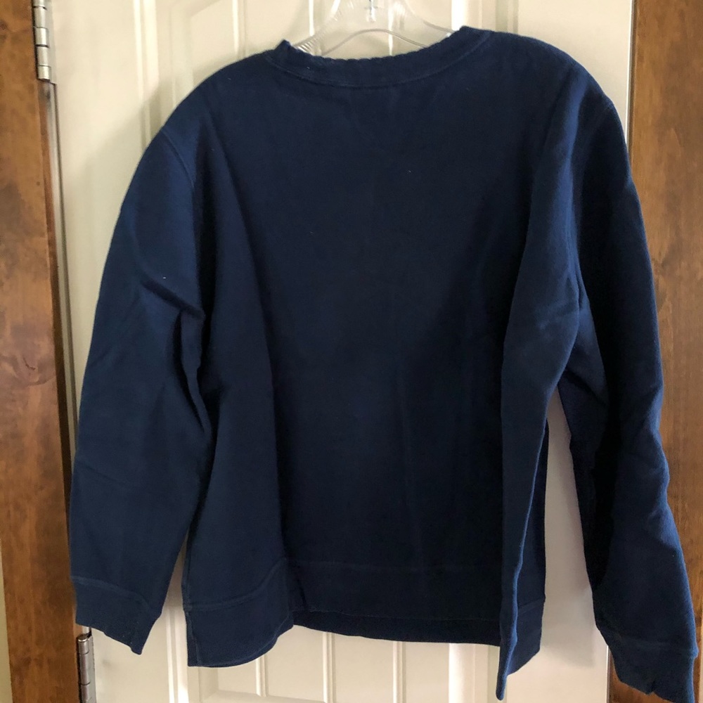 Basic Editions Blue Christmas Sweatshirt Sz. Lg. - Picture 3 of 6